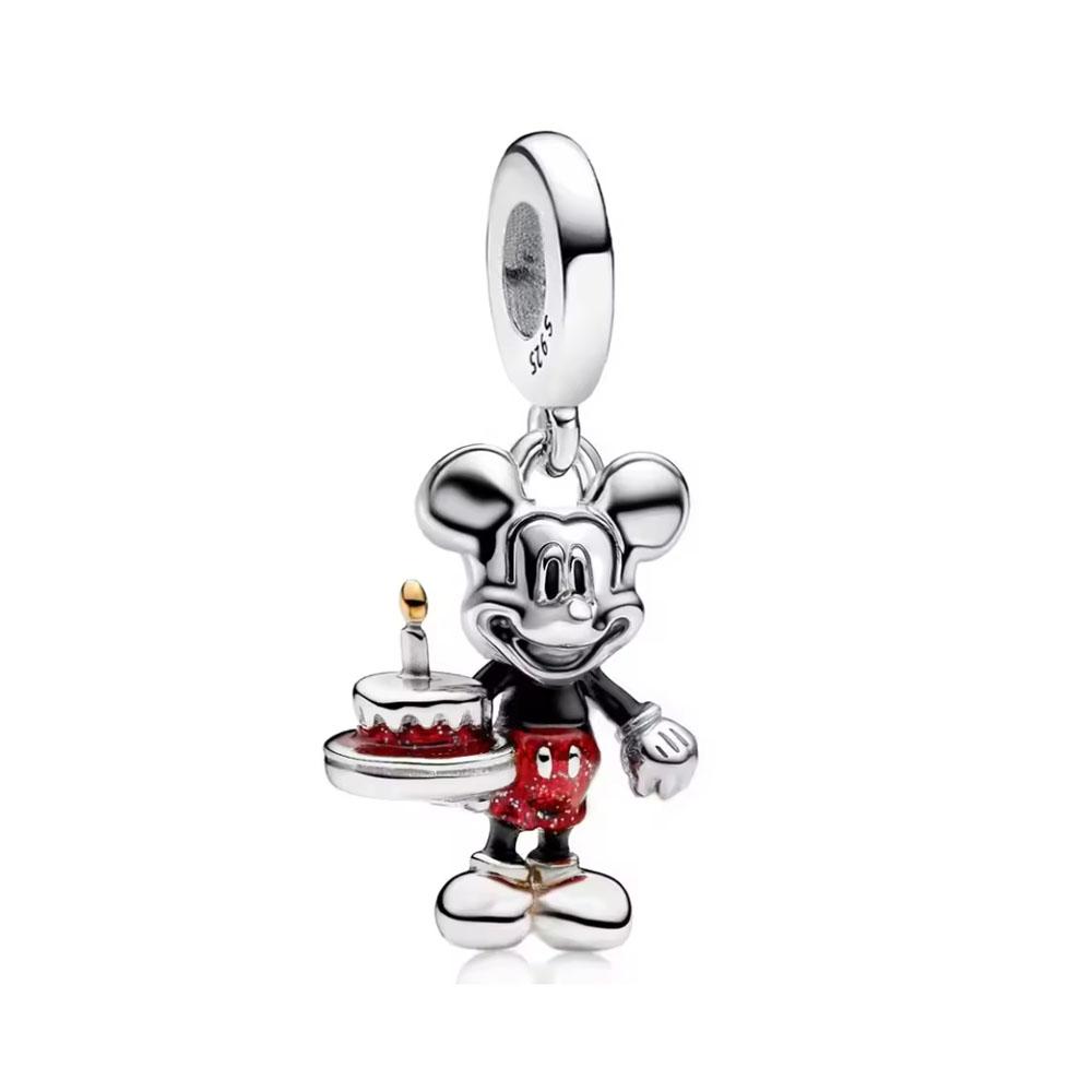 Nuovo Pendente Elefante in Argento 925 Accessori Gioielli Fai da Te Adatto per Bracciale Europeo Palloncino Cane Rana Orso Macchina Cane Topo
