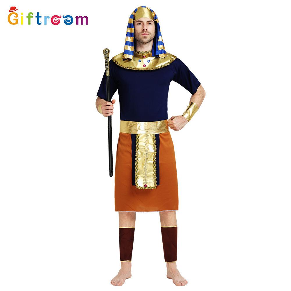 

Элегантный египетский костюм для взрослого мужчины в потрясающем оранжевом цвете, идеально подходящий для шоу и сцены