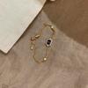 Classic Light Luxury Small Square Blue Gemstone Bracelets for Women Classical High-end Style Bracele Chain Banquet Jewelry Gift