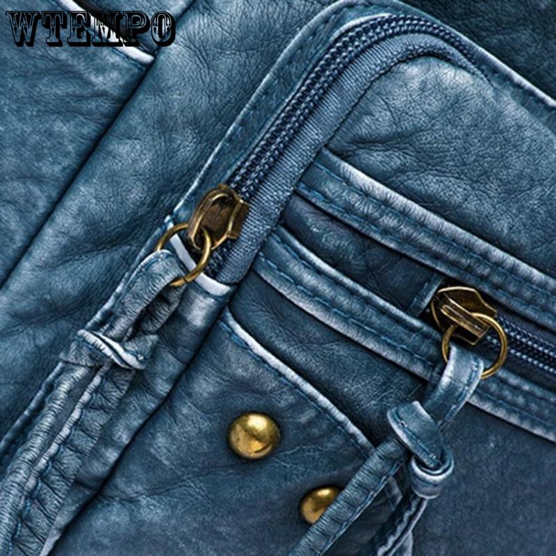 WTEMPO Retro sepraná kožená kabelka Módní Velkokapacitní vícekapsová Tote Bag Women