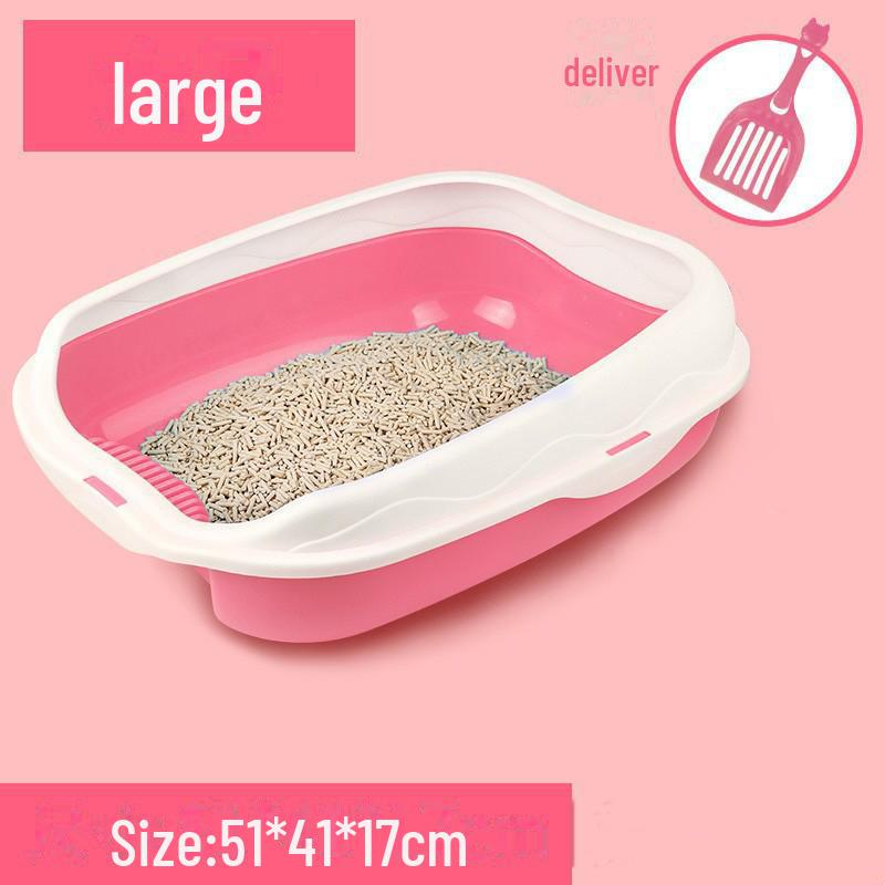 Extra Stor Halvsluten Kattlåda med Anti-Spårningsdesign