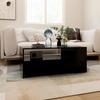Vidaxl Coffee Table, Black, 102X55X42 Cm, Wood-Based Material