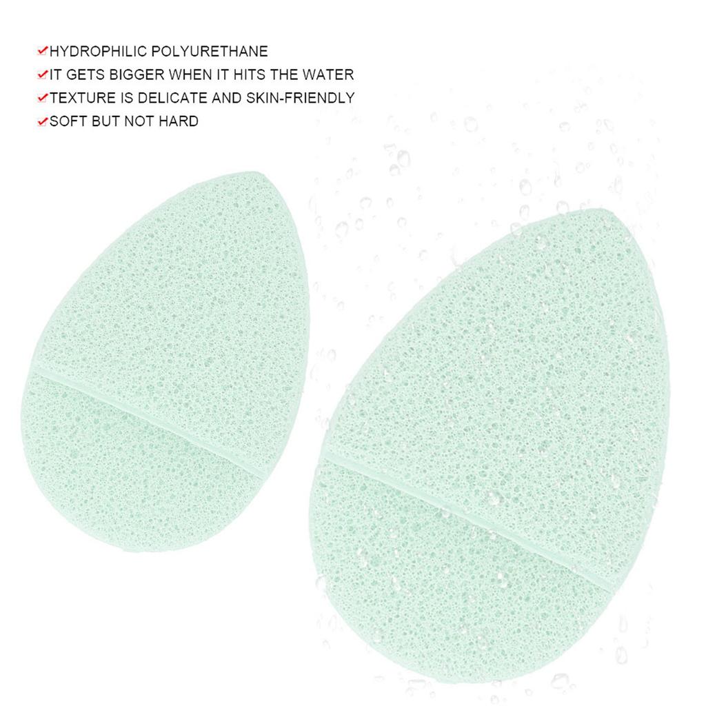 5pcs Makeup Cleaning Puff Hydrophilic Soft Exfoliator Face Cleaning Pad Tool Face Washing PuffGreen