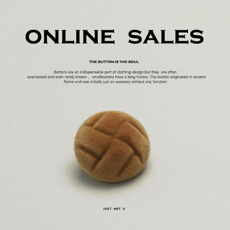 Flocking High-Footed Button-Wrapped Cloth, New Chinese Style Buttons, Cheongsam Jacket, Sweater, Double-Sided Nylon Coat Decorative Accessories