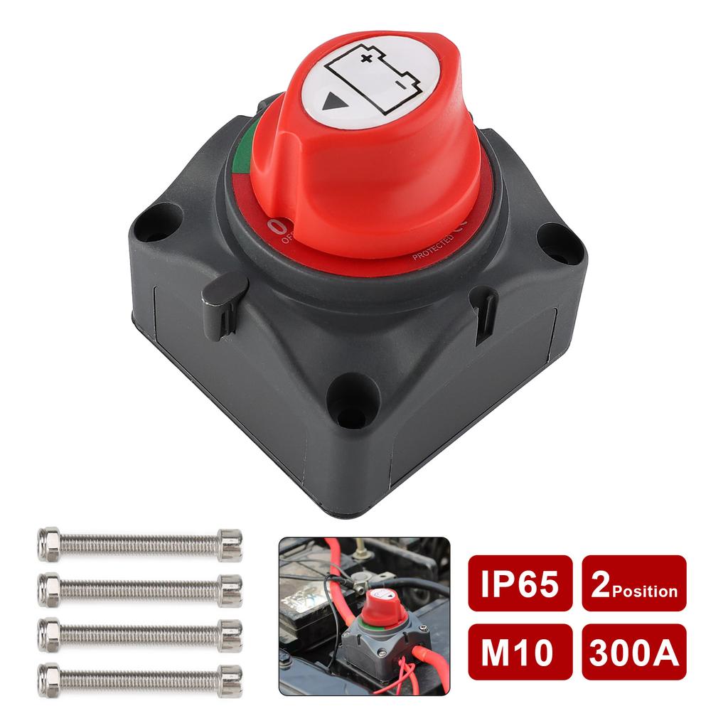 12V 300A Circuit Cutter for Camper Car Auto RV Marine Boat Key Battery Selector Isolator Disconnect Rotary Switch