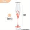 2 pezzi da 6,76 once in cristallo di calici da champagne, bicchieri da sposa per la sposa e lo sposo, tazze da brindisi, set regalo per coppie, in vetro fatto a mano, fidanzamento, matrimonio, Ann