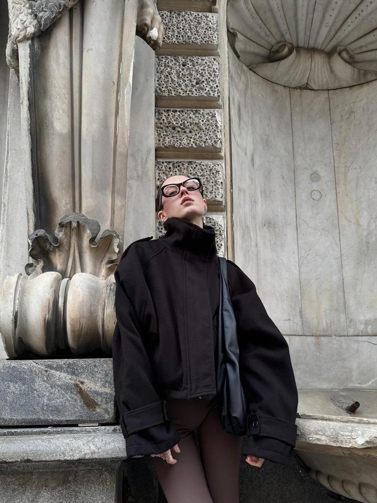 Giacca da Pendolare Donna Monopetto con Collo Rialzato - Collezione Autunno/Inverno 2025 Europea & Americana