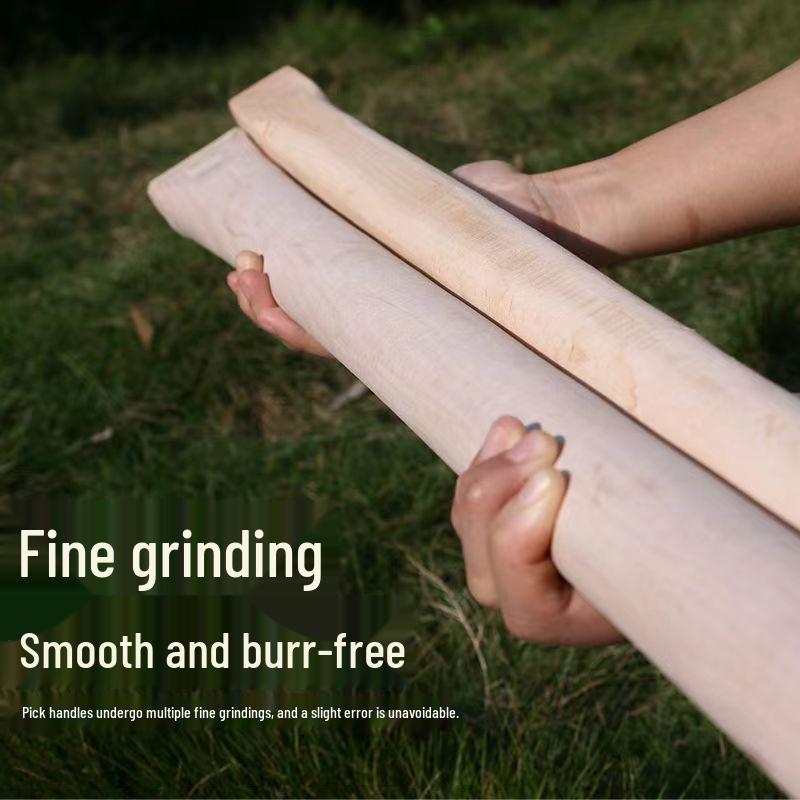 Durable Outdoor Pickaxe with Sturdy Oval Wooden Handle