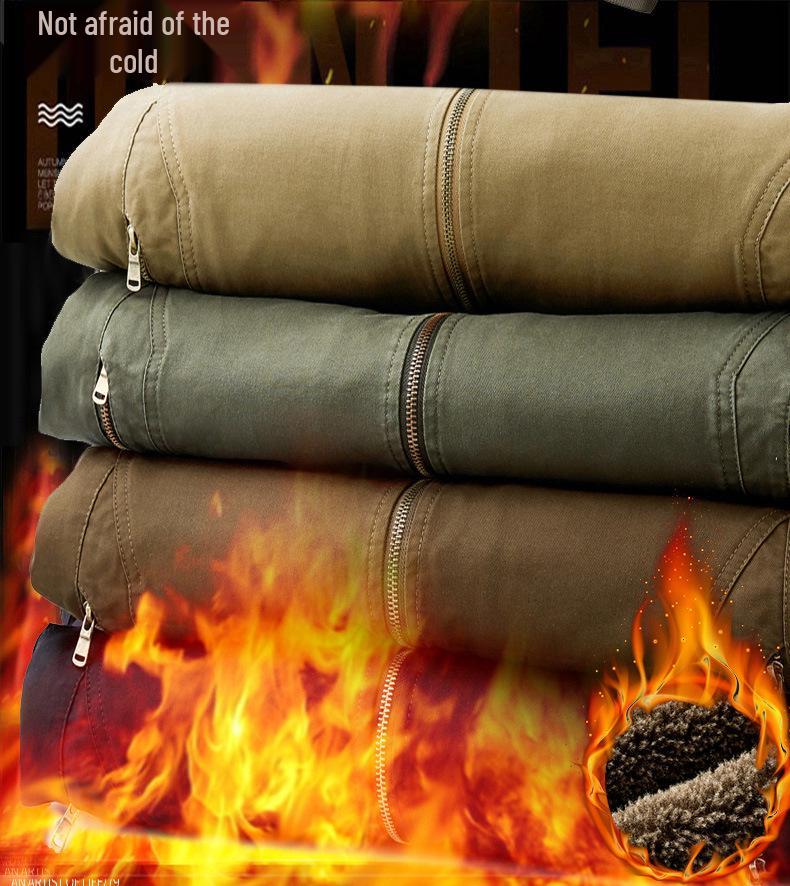 Men's Plus Velvet Double-Sided Lambswool Jacket - Large Size, Winter Warmth Coat