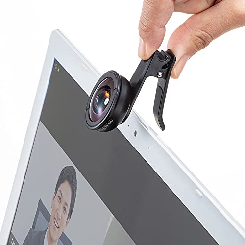 Sanwa Supply CMS-LENS1BK Wide-Angle Lens for Laptop Cameras