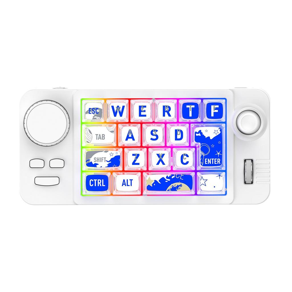 Hot Swap Bluetooth/2.4G/Kabelgebundene Mechanische Gaming-Tastatur mit Roller-Joystick für Win/Mac Programmierbare Hintergrundbeleuchtete Gaming-Tastatur
