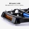 CXWXC Bicycle Pedals Flat Pedals for Road with Reflectors Aluminum Bikes/Cross Bikes/MTBs etc. (CX-930BU) (Black/Blue)
