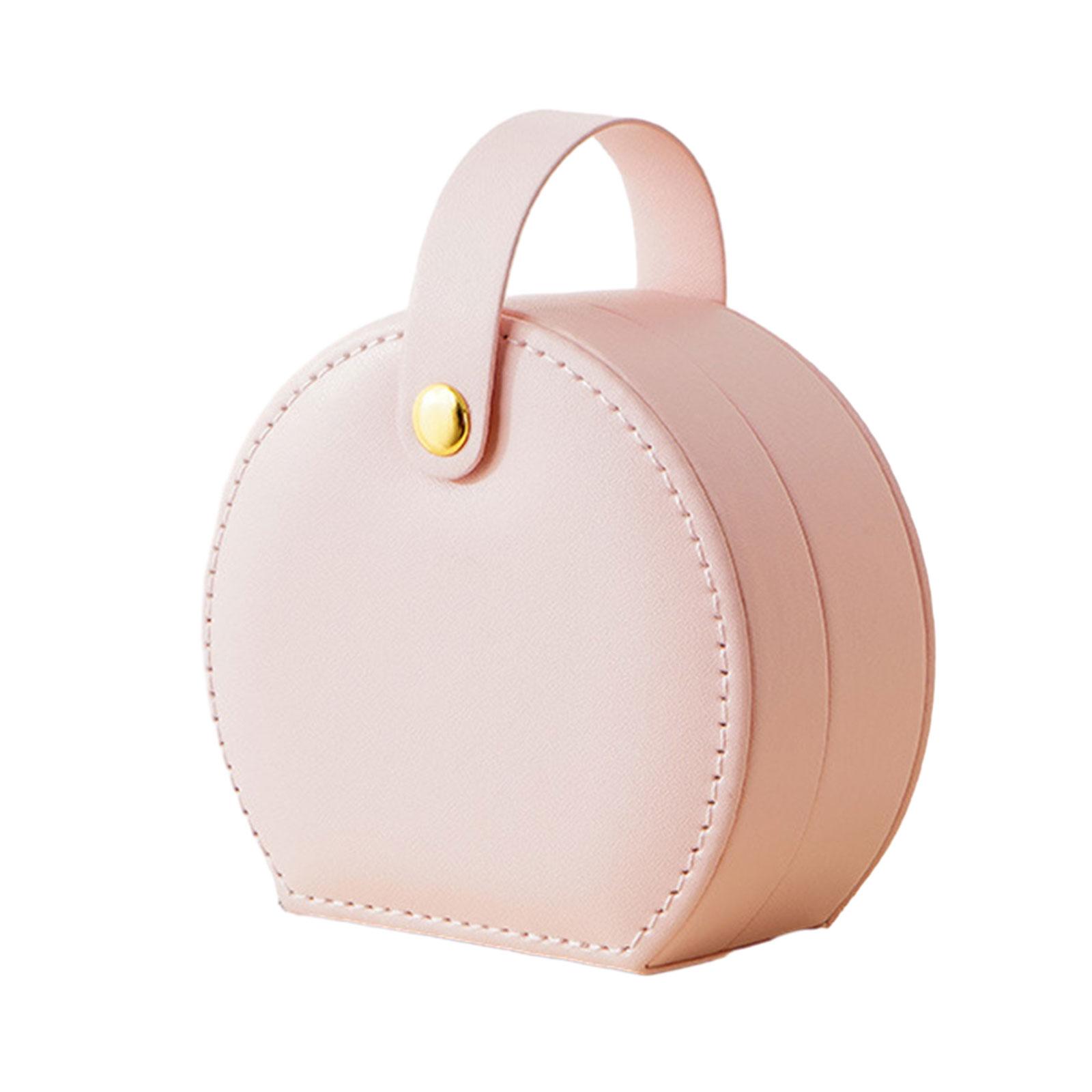 

Portable Small Jewelry Box Organizer Display Case Earring Holder Packaging Box Travel Case for Earrings and Accessories розовый