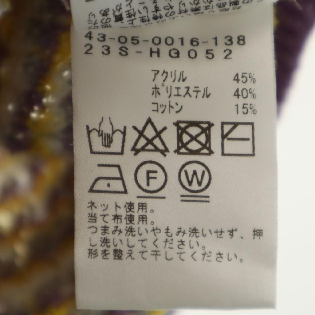 BEAMS HEART Kurzarm Strick Gelb Damen Gebraucht