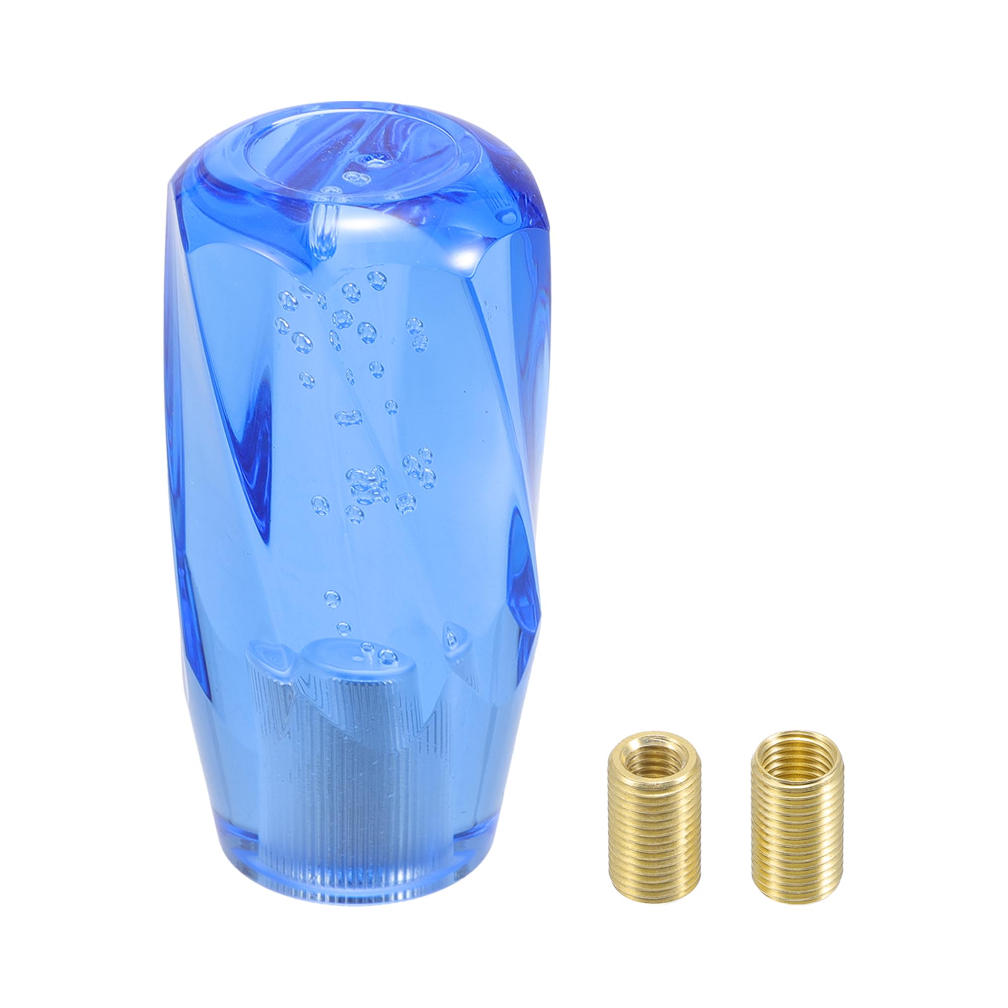 

A ABSOPRO Universal Shift Knob 10cm Stick Shifter Lever Knob with 2 Adapters for Auto and Manual Vehicles Acrylic Blue 10cm синий