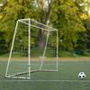 Soccer Rebound Trainer, 8x6FT Iron Soccer Training Equipment, Sports Football Rebounder Wall with Double-Sided Rebounding Net & Goal, Perfect for