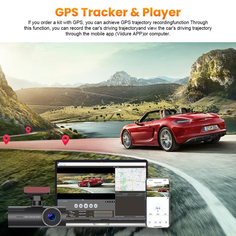 Kocam 4K WIFI GPS Dual Dash Cam Front and Rear for Cars Camera Car DVRs Recorder Video Registrator Dashcam Camcorder Black Box