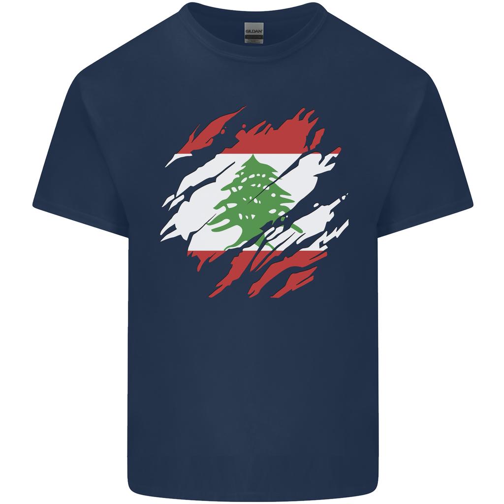 Torn Lebanon Flag Lebanese Day Football Unisexs Light Cotton TShirt
