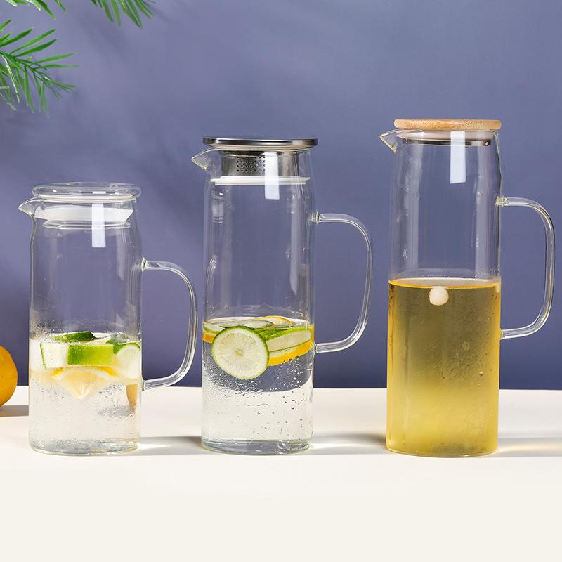 Nordic Large-Capacity Borosilicate Glass Water Bottle with Handle