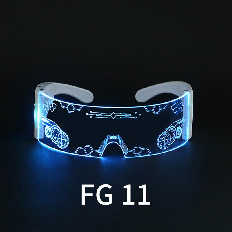 LED-Licht Leuchtende Brille Tide Future Technology Sense Bar Jumping Disco Flash Ladende Brille