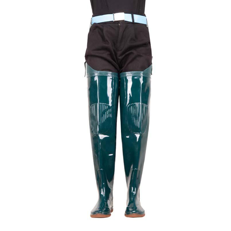 Rutschfeste und verschleißfeste Angel-Watschuhe langer Schaft Setzlings-Regenschuhe hoher Schaft Halbkörper Knie Angel-Wasserdichtschuhe