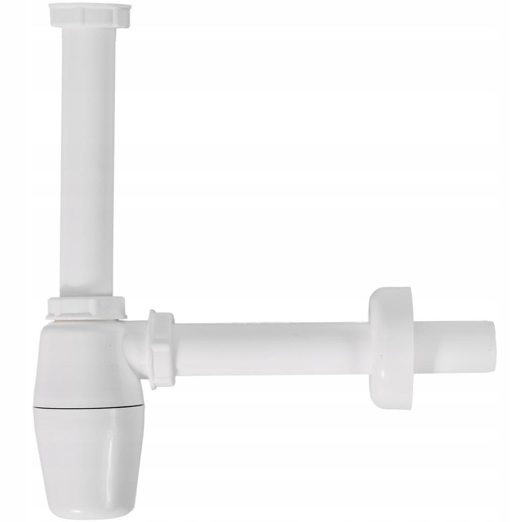 Syfon Umywalkowy Odpływ Zlewu Biały Regulowany Pvc