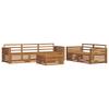 Outdoor Sofa Set 6 Pcs Natural Solid Acacia Wood