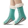 Women Thermal Fluffy Sock Christmas Gift Winter Warm Plush Non slip Home Sleeping Soft Female Floor Thermal Slipper Sock Zipper