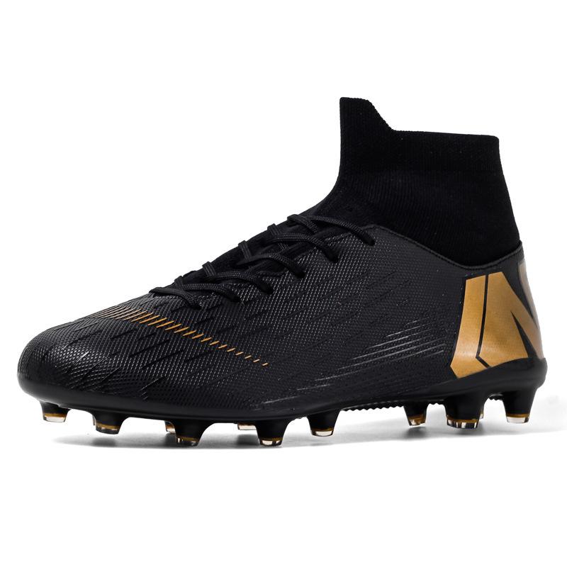 Men S Breathable Professional Sports High-Top Spike Football Shoes Adult Game Football New Soccer Shoes 35