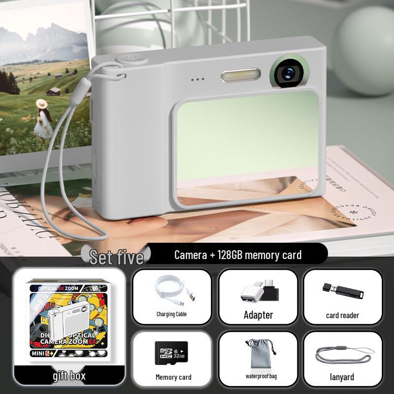 Just Fish Cloud HD Slide-out Dual Lens Portable Student Camera