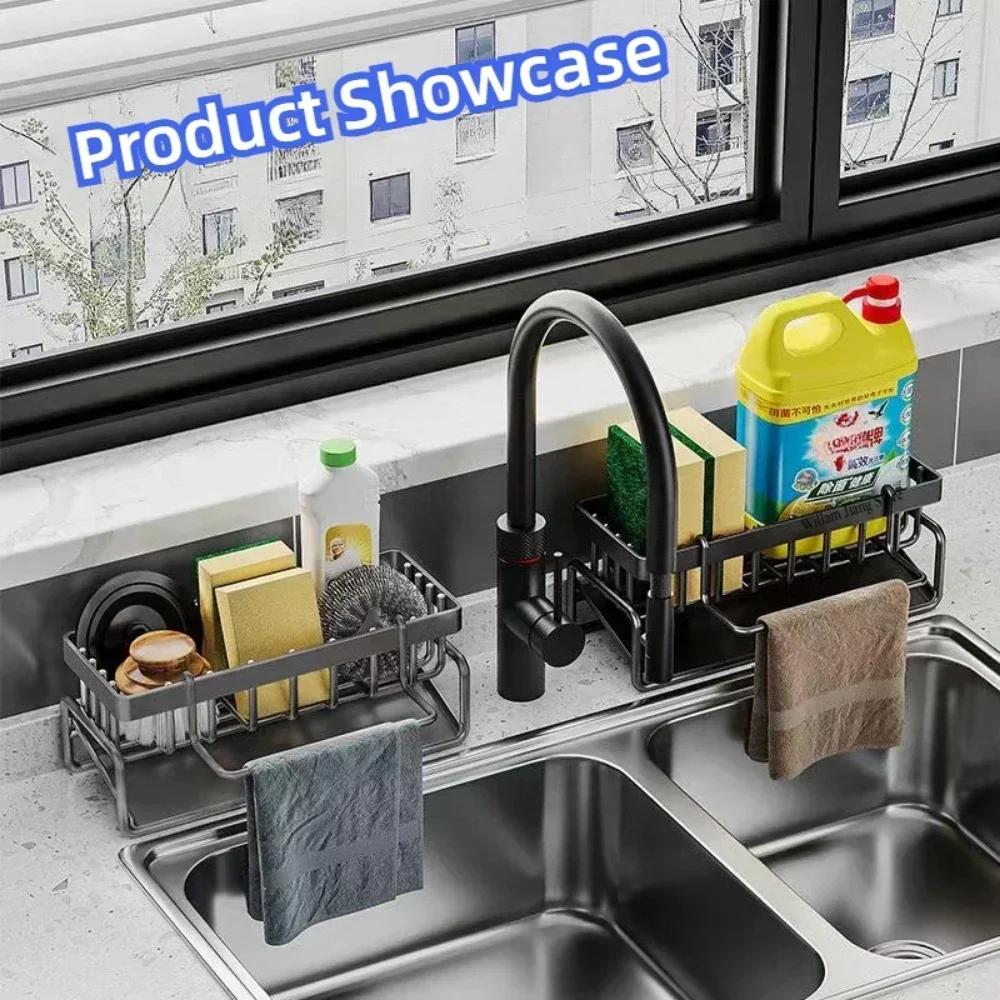 Shelf Sink Faucet Rack Dish Rag Storage Rack Cutlery Organizer Tableware Drainboard Kitchen Accessories Drainer Kitchen Dishes