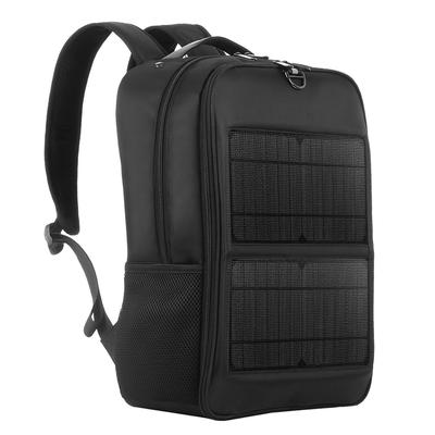 Solar Backpack with 14W Solar Panel Dual USB Port Waterproof Nylon Backpack for Outdoors Large Capacity Travel Bag for