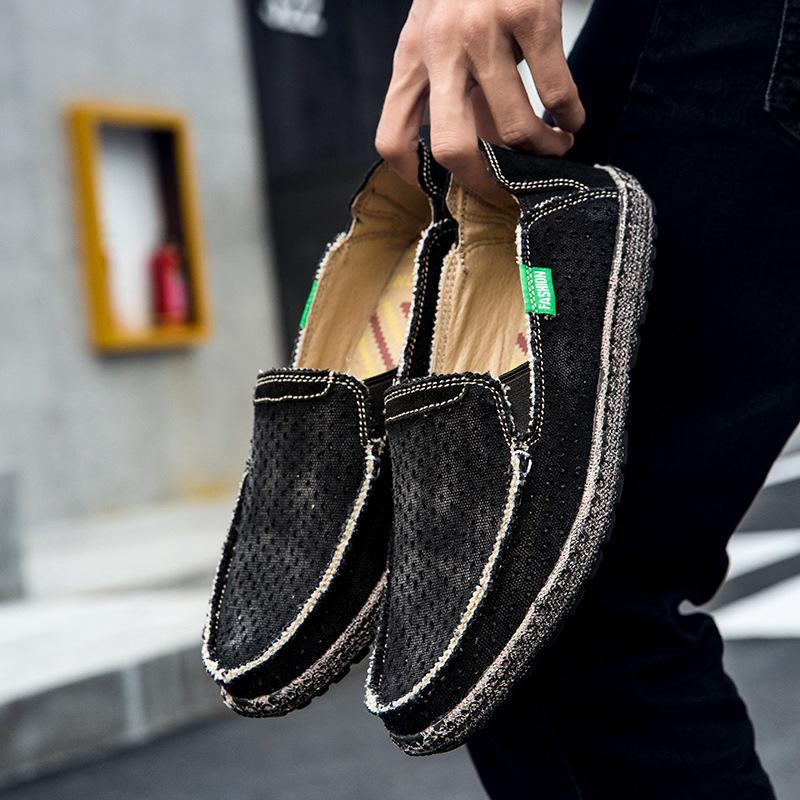 New cloth shoes casual rubber sole outdoor canvas shoes black beanie shoes