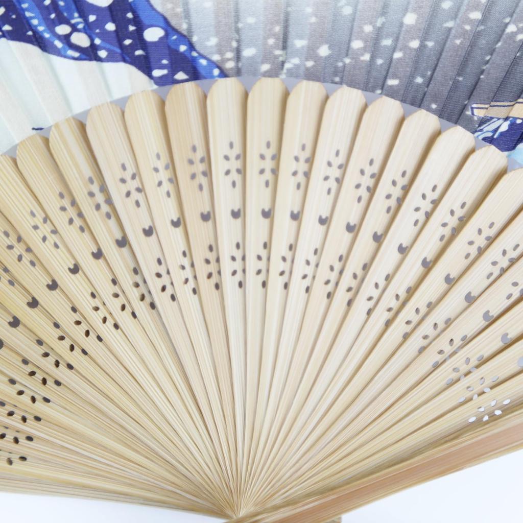 Folding Fan for Men and Bamboo Japanese Japanese Fireworks New Japanese Japanese Kabuki Set Fan The Great Wave Off [TOuWA] Women, Frame, Pattern,