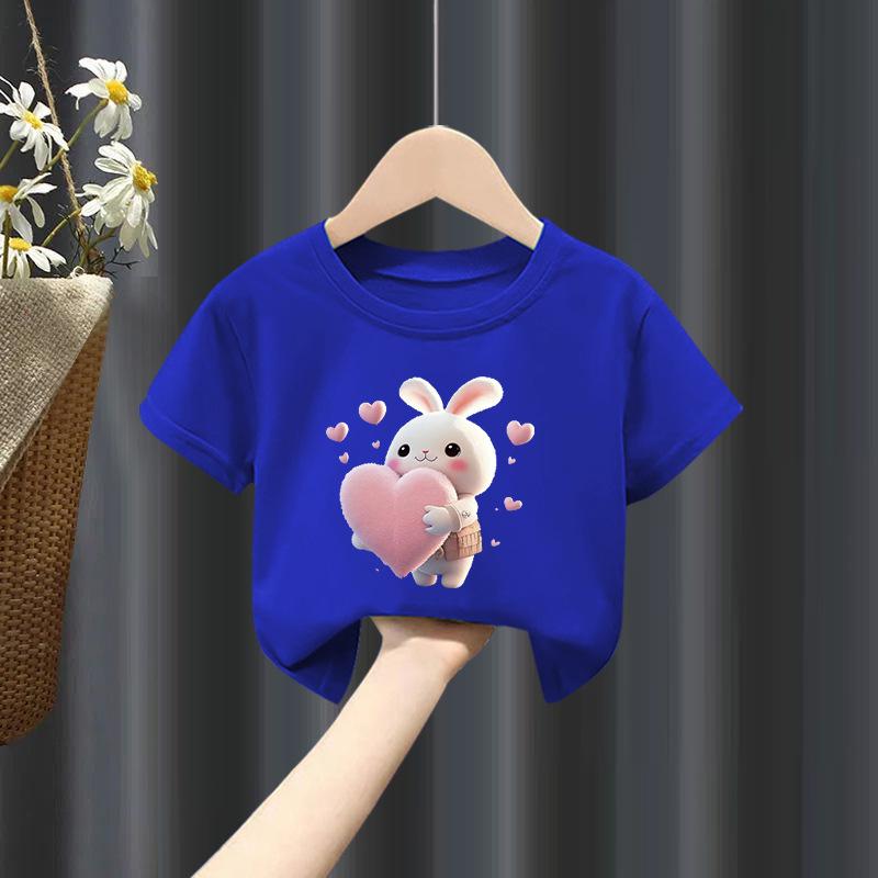 

Children s Modal T-shirt Short Sleeve Animal Print Summer Top for Girls Boys - Summer New Clothes 100