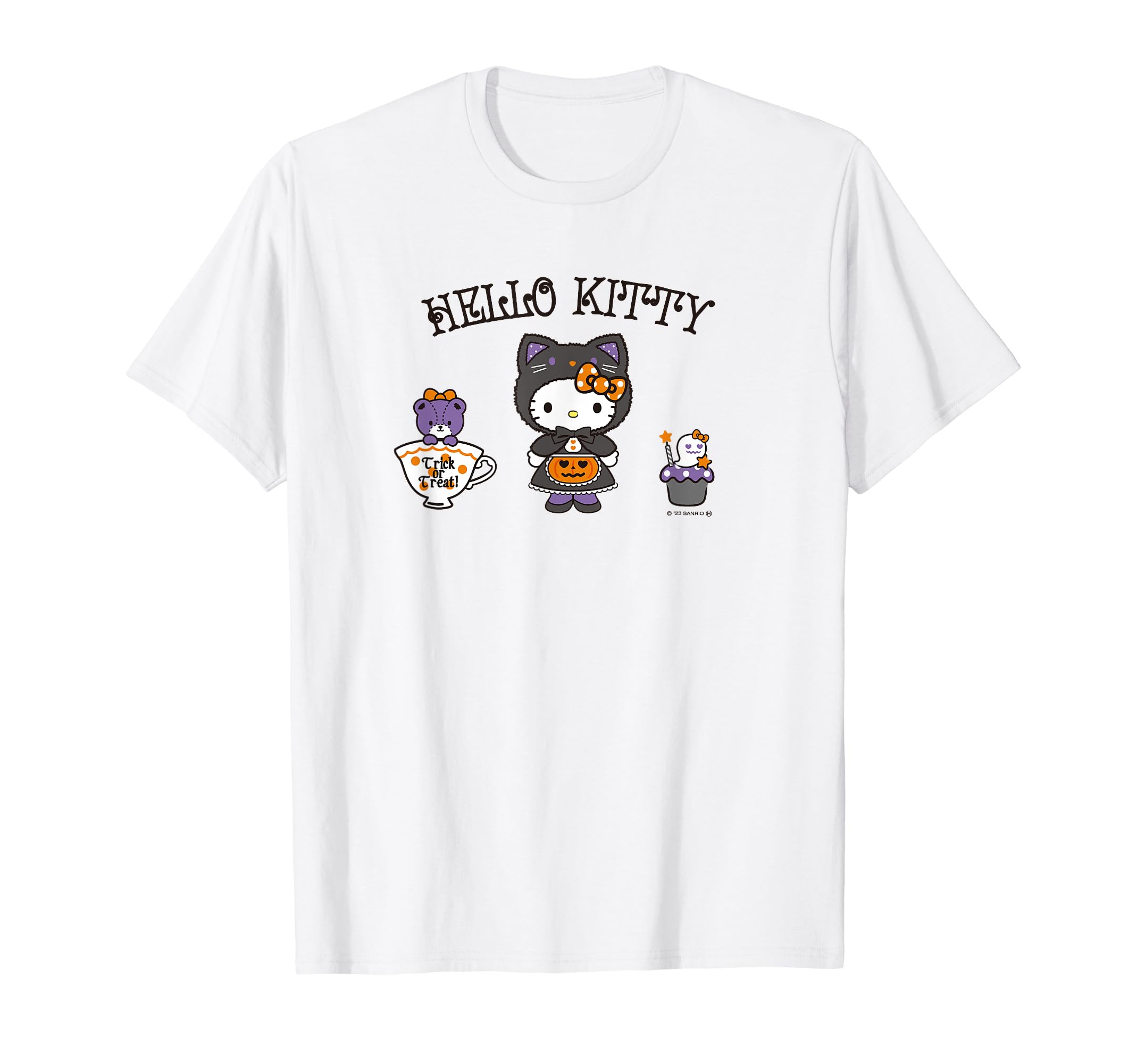 

Hello Kitty Trick or Light Color [Специальное предложение на Хэллоуин] Угощение! Футболка белый
