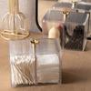 Desktop Acrylic Lipstick Dust-Proof Makeup Removal Cotton Cosmetics Storage Cotton Swab Storage Box