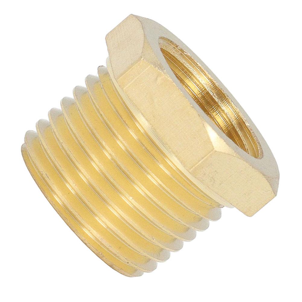 1pc Brass Pipe Adapter Fitting Reducing Hex-Bush Bushing Male-Female Connector For Pressure Gauge Fuel Water 1/8 1/4 3/8 1/2 NPT