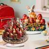 Ostern Tischschild 2D Flach Acryl Hase Ei Etagenständer Ornamente Frühling Indoor Tischaufsatz für Schreibtisch Regal Heimdeko