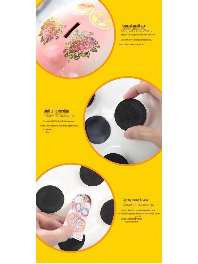 2025 Piggy Bank: In-Only Savings Jar for Kids & Adults