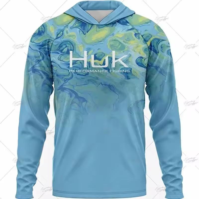 Mens Womens Quick-Dry UV Protection Hooded Fishing Shirt Lightweight Breathable Outdoor Performance Top
