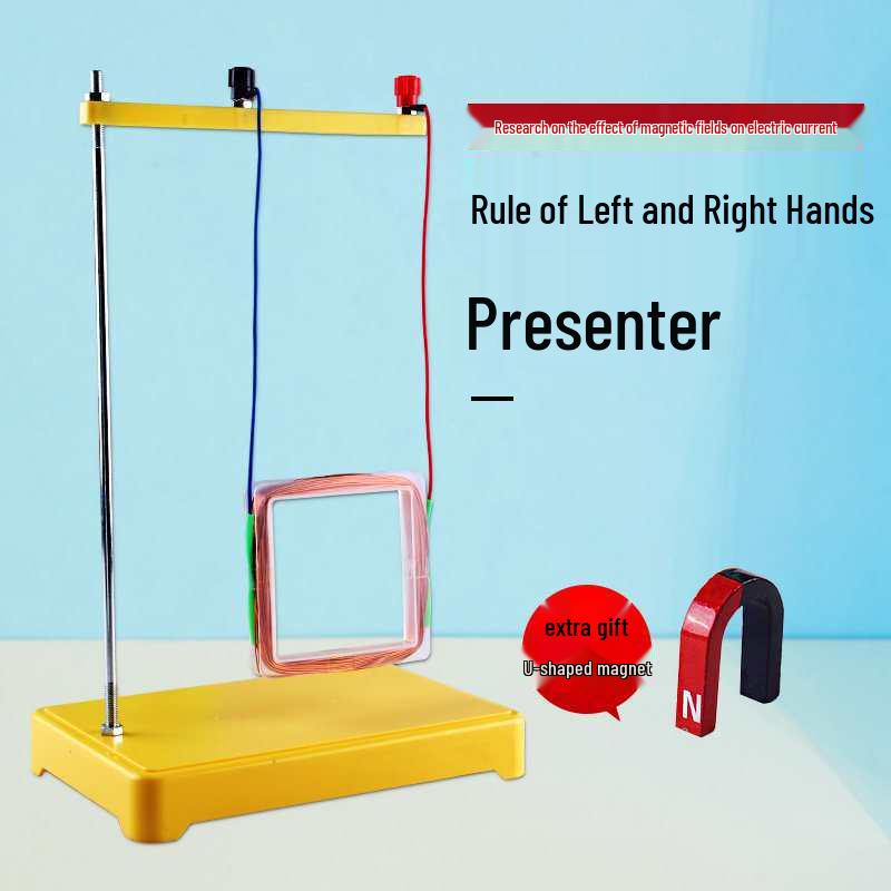 Electromagnetic Induction & Lenz s Law Demonstrator: Square Coil for Left/Right Hand Rule Study Includes Pointer Stick