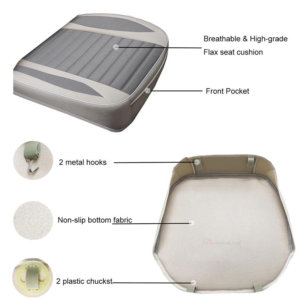 Car Seat Cover,Flax Cushion Seasons Universal Breathable for Most Four-Door Sedan&SUV Ultra-Luxury Car Seat Protection