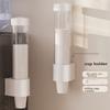 Dipuer Disposable Cup Holder, No-Drill Wall-Mounted Dust-Proof Plastic Cup Rack, Automatic Cup Dispenser for Water Coolers