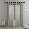 Solid Color Perforated Trylene Semi-Blackout Voile Curtain for Living Room or Balcony