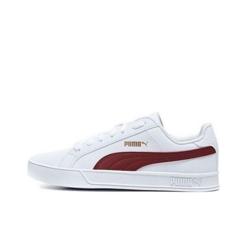 Puma Smash Vulc Casual Low-Top Sneakers Unisex Sneakers White Red 359622-22