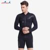 Men's 3mm Neoprene Cold-Proof Long Sleeve Diving Wetsuit Top with Front Zip