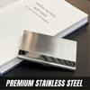 Business Card Holder for Men and Women Slim Minimalist Design Case, Stainless Steel Metal