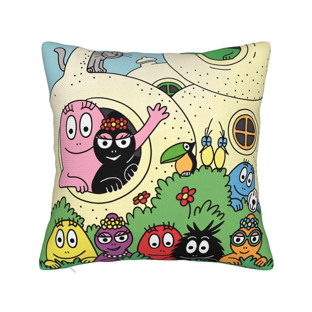 Cartoon Barbapapa Pillow Case Fashion Pillow Cover Square Pillowcases For Sofa Couch Bed Living Room