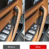 Inner Door Panel Handle Pull Trim Cover Black For 18-23 BMW 5 Series G30 G31 G38